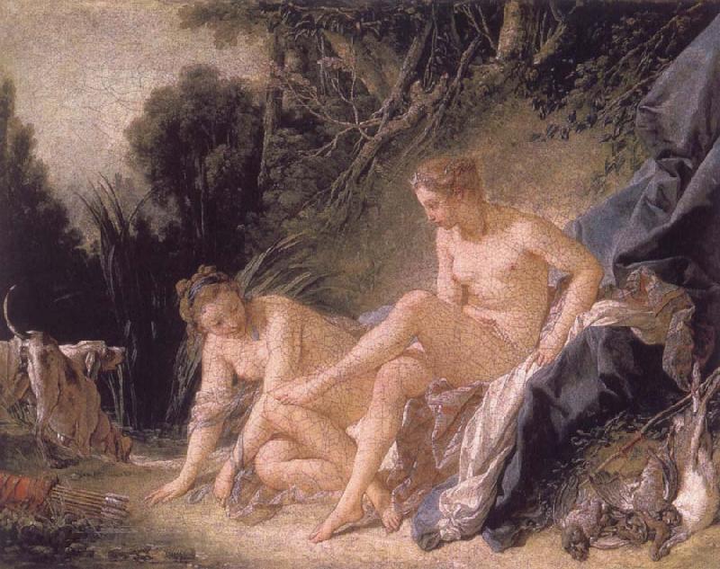 Francois Boucher Diana Resting after her Bath Norge oil painting art